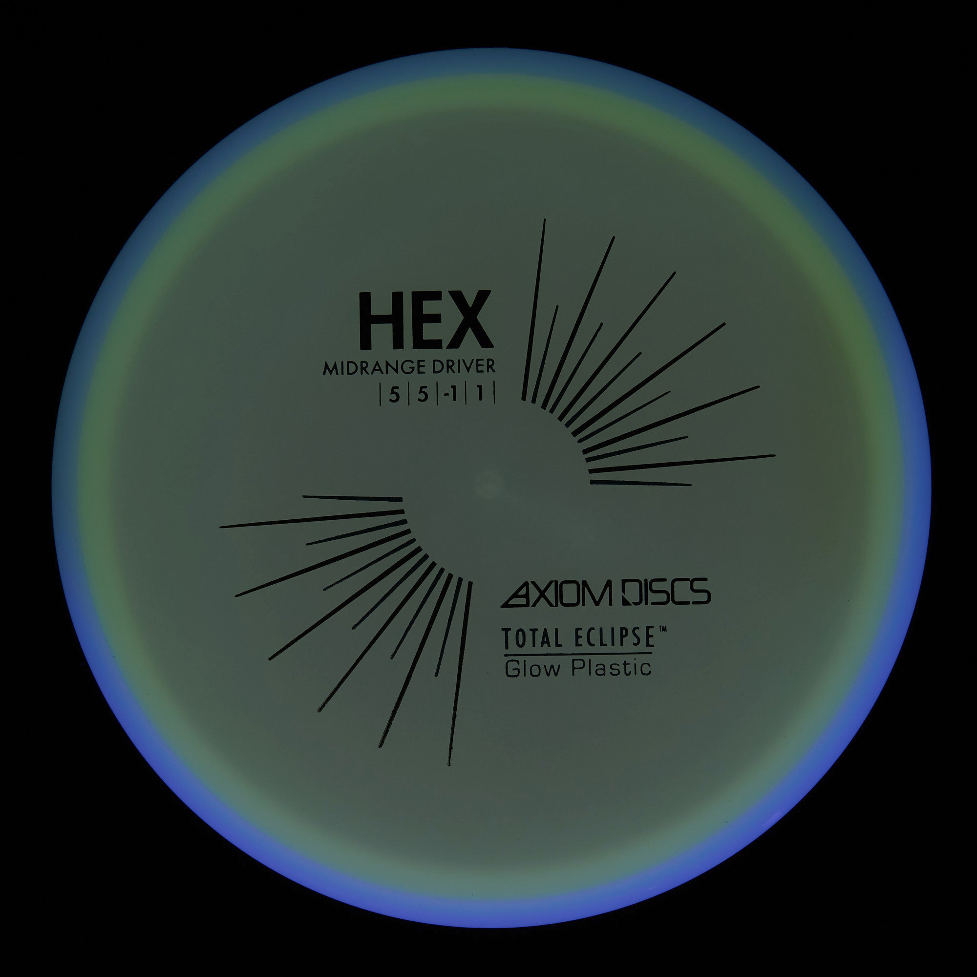 Axiom Hex - Total Eclipse Eclipse White Core Purple Rim 177g | Style 0075