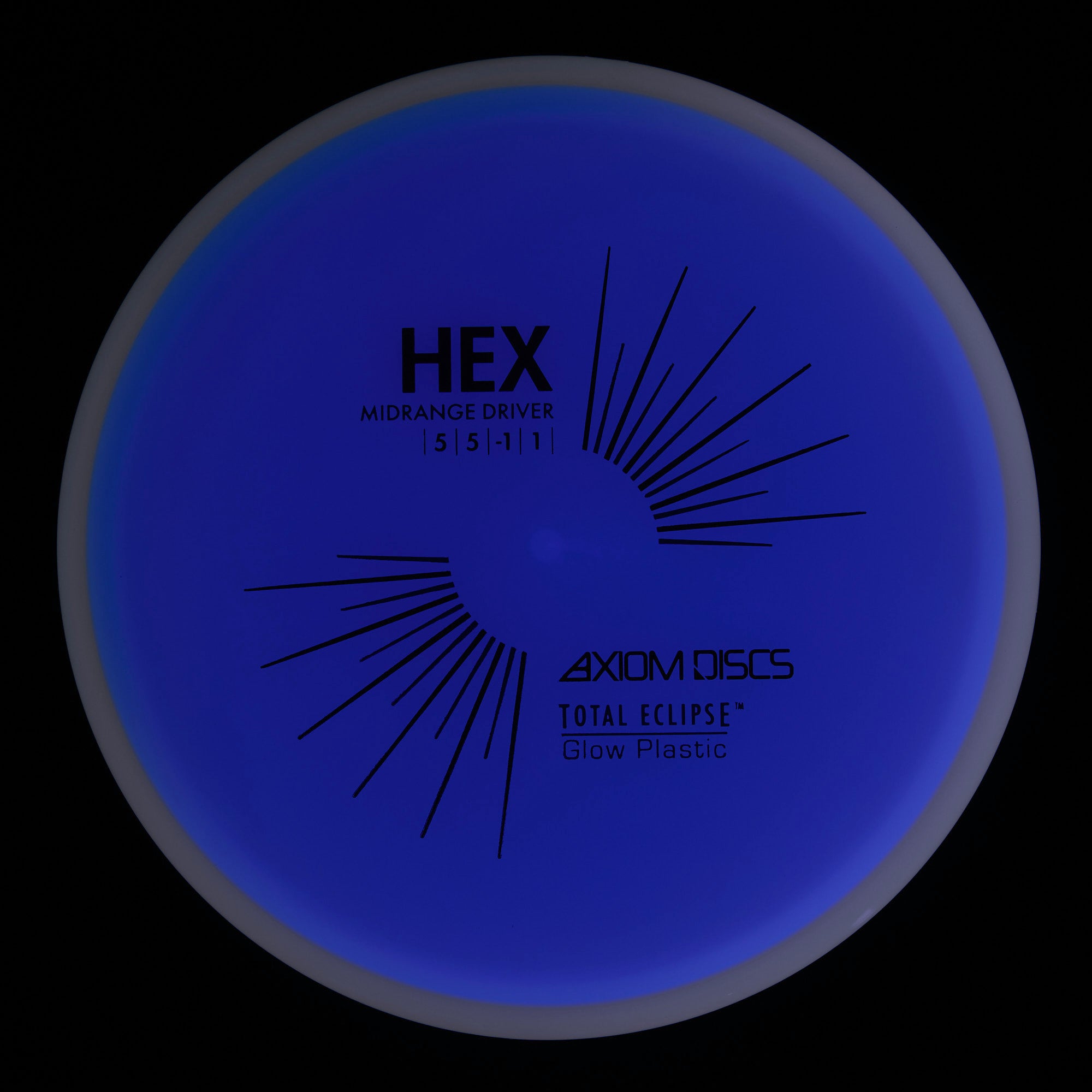 Axiom Hex - Total Eclipse Eclipse Purple Core White Rim 178g | Style 0042