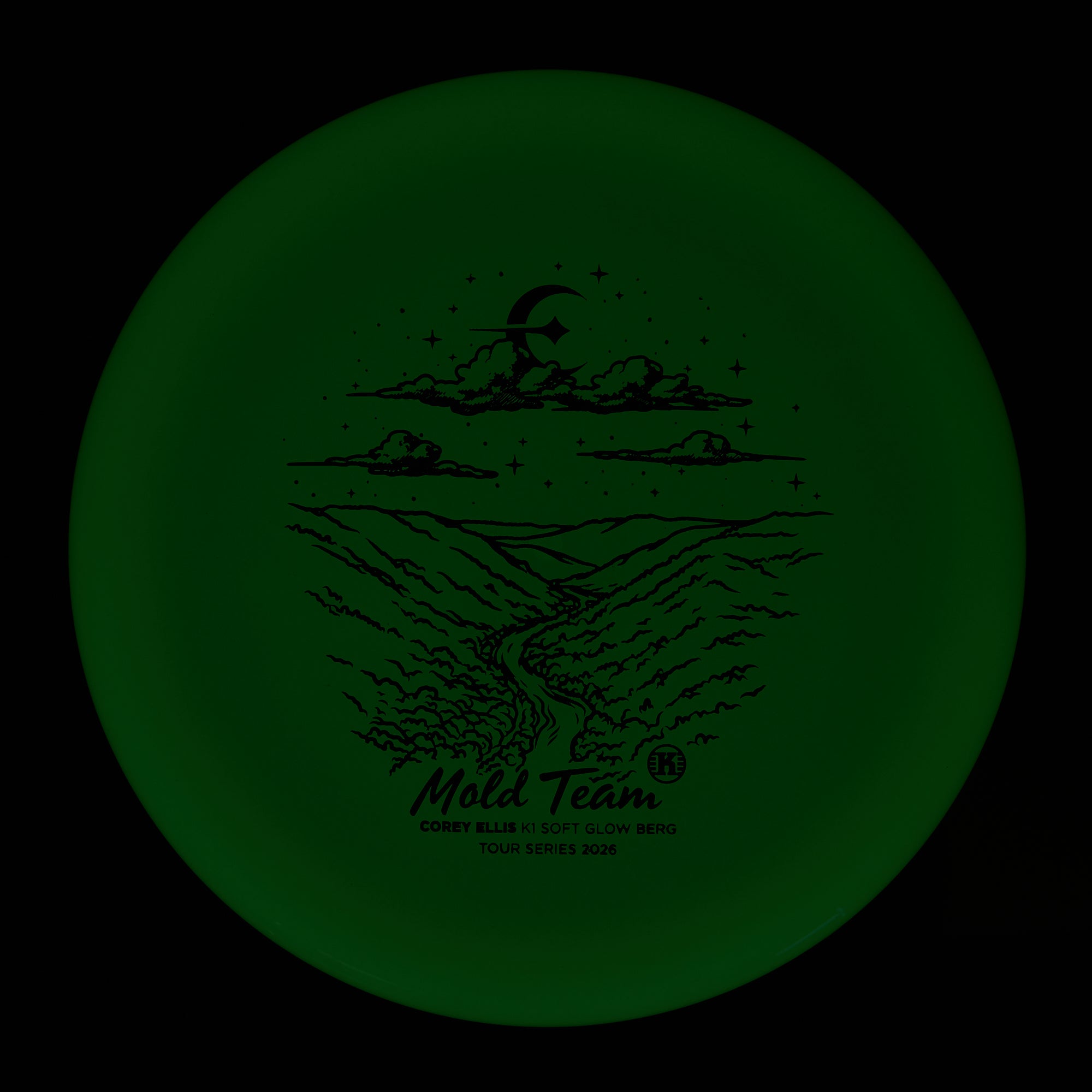 Corey Ellis Tour Series 2026 Mold Team K1 Soft Glow Berg