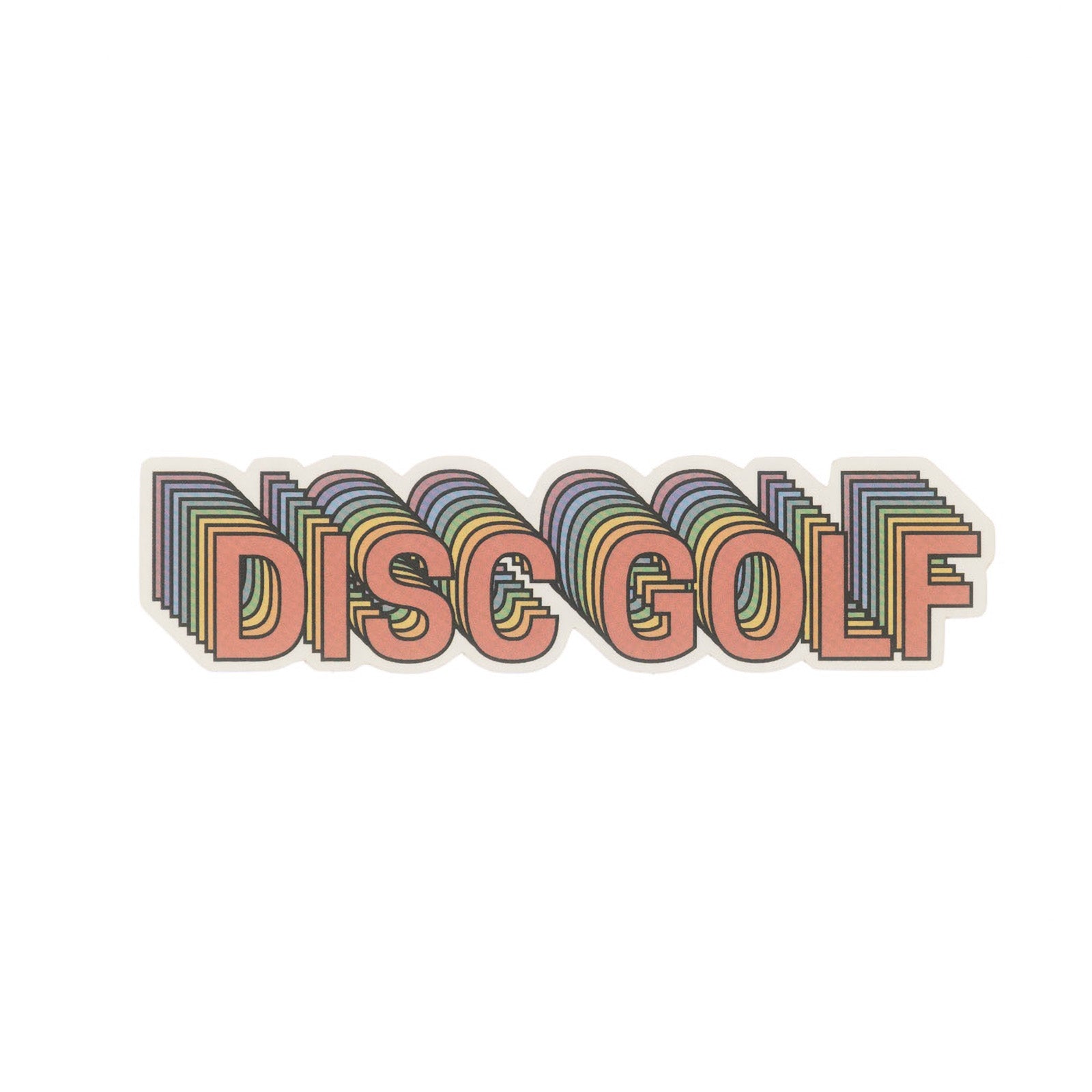 Disc Golf Text Sticker