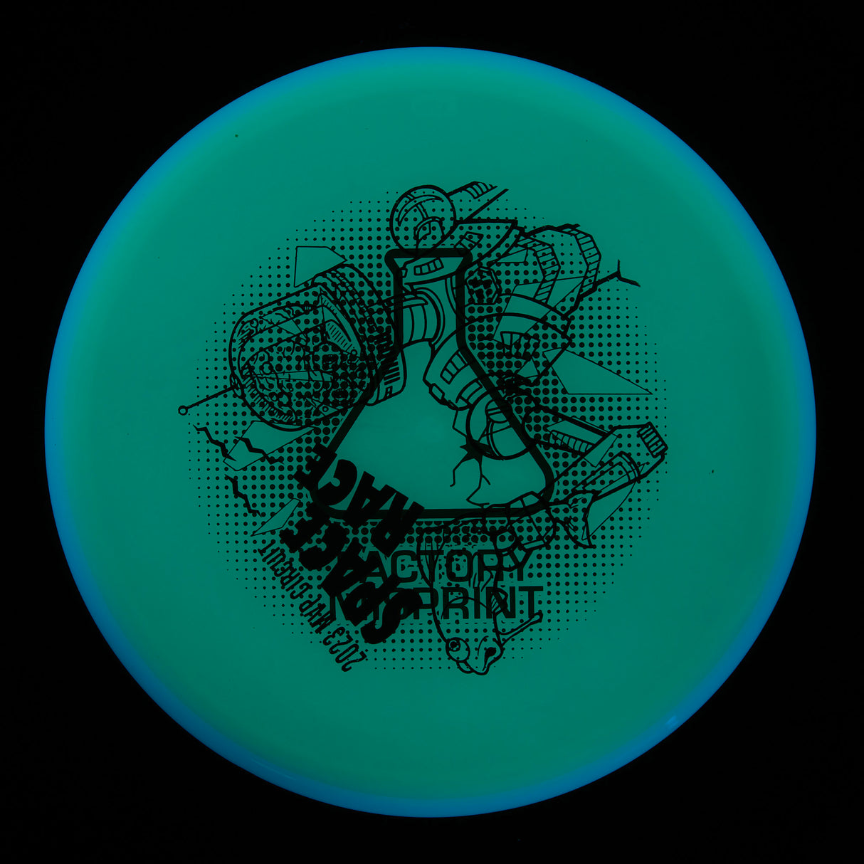 Axiom Paradox - Factory Misprint Total Eclipse Green Core Blue Rim 176g | Style 0009