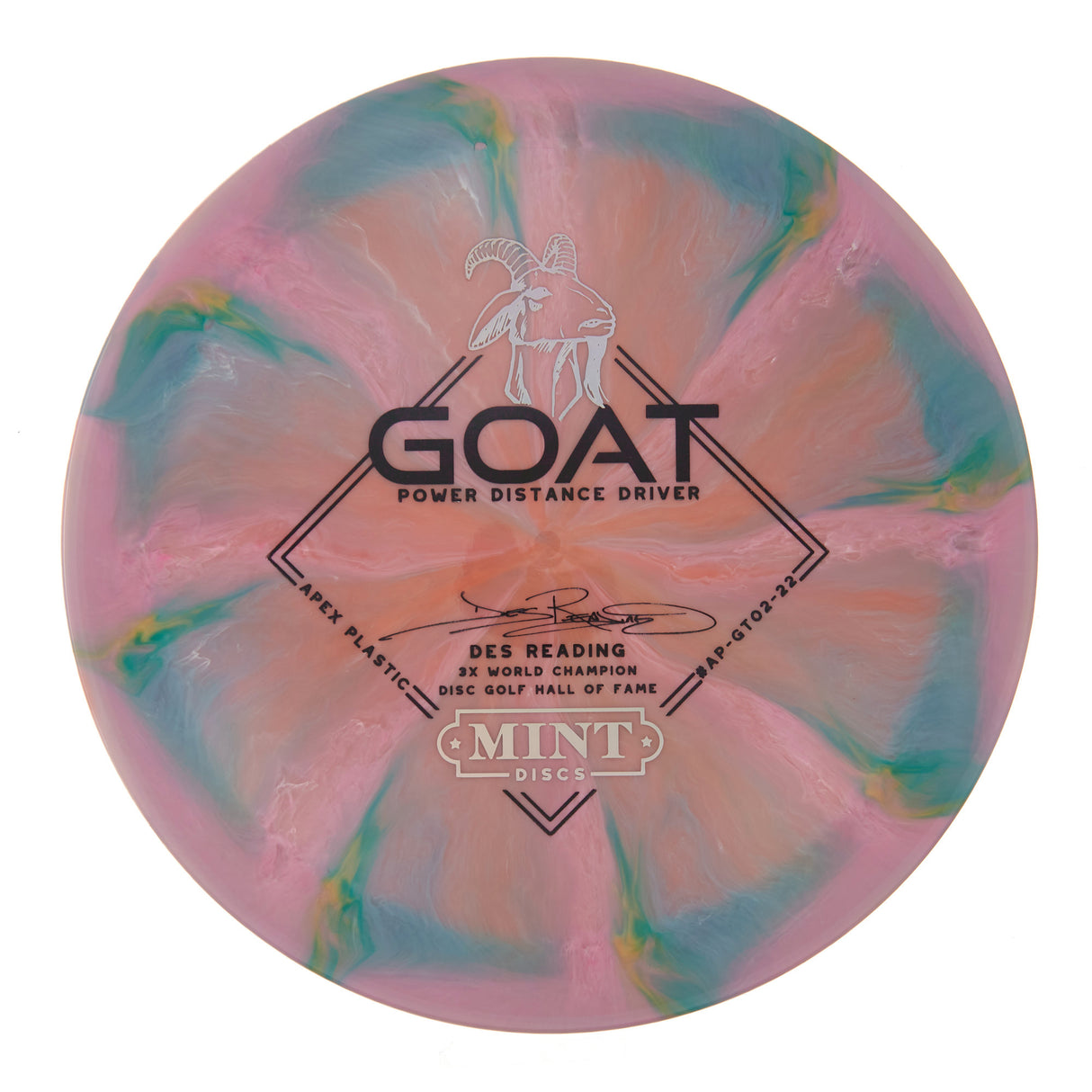 Mint Discs Goat - Des Reading 3X World Champion Swirly Apex 174g | Style 0004