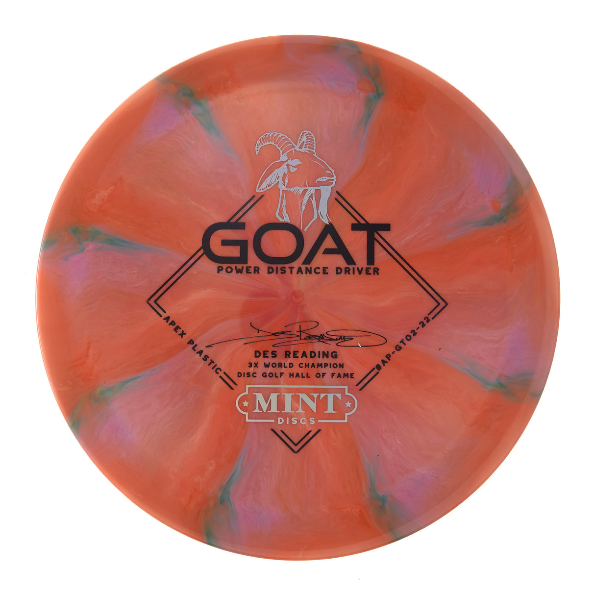Mint Discs Goat - Des Reading 3X World Champion Swirly Apex 175g | Style 0005