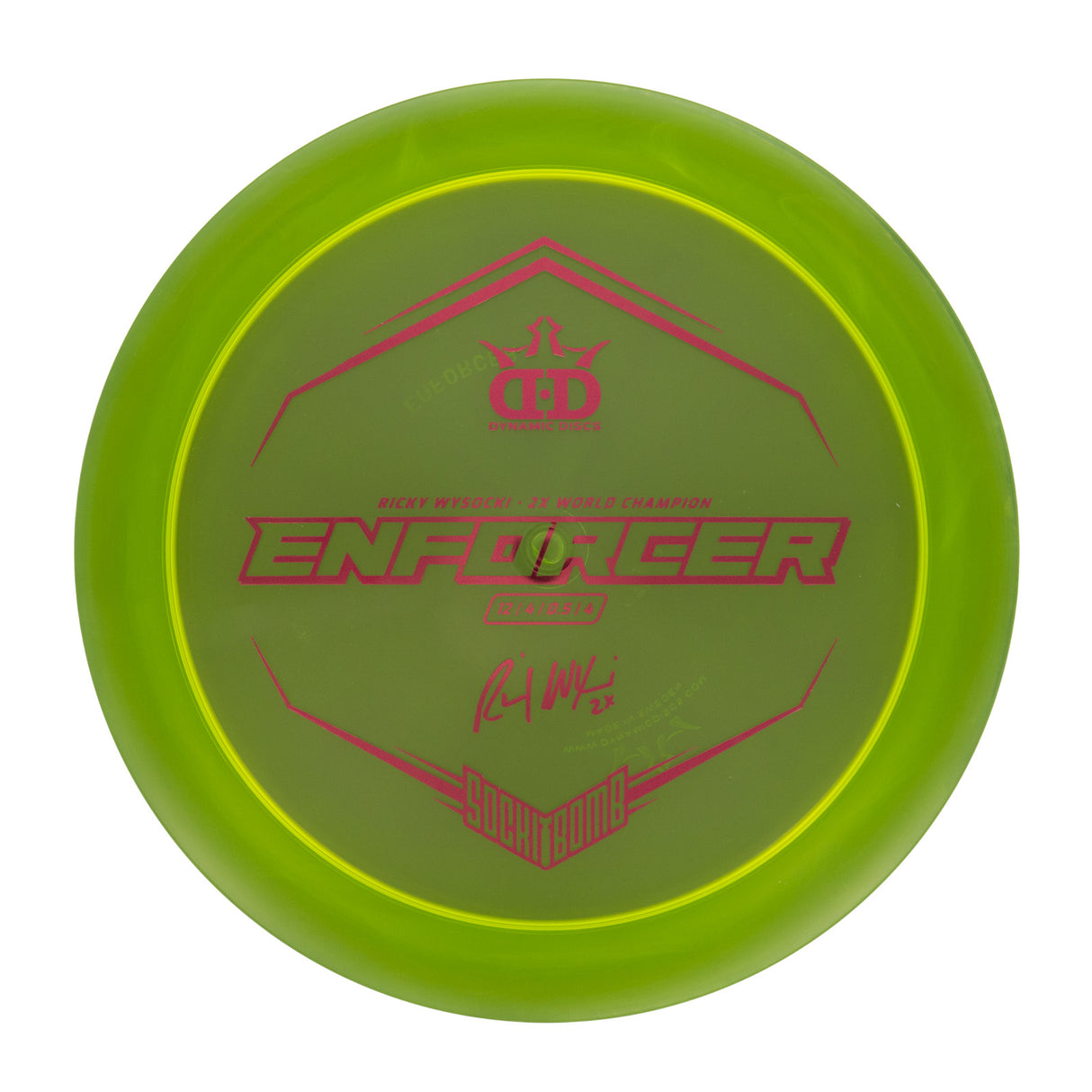 Dynamic Discs Enforcer Ricky Wysocki Sockibomb LucidX 175g Style Disc Golf